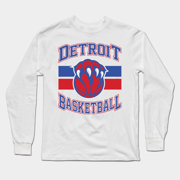 Detroit Basketball Long Sleeve T-Shirt by apparel-art72